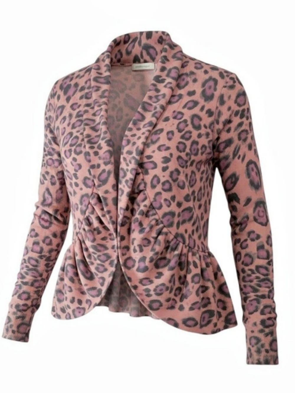 Boston Proper Animal Print Blazer in Pink Medium - Size M